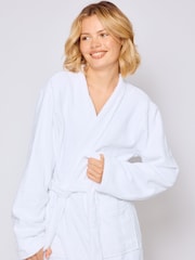 Loungeable White Classic Towelling Robe - Image 3 of 5