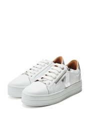 Moda in Pelle Botani Slab Sole White Trainers - Image 2 of 4