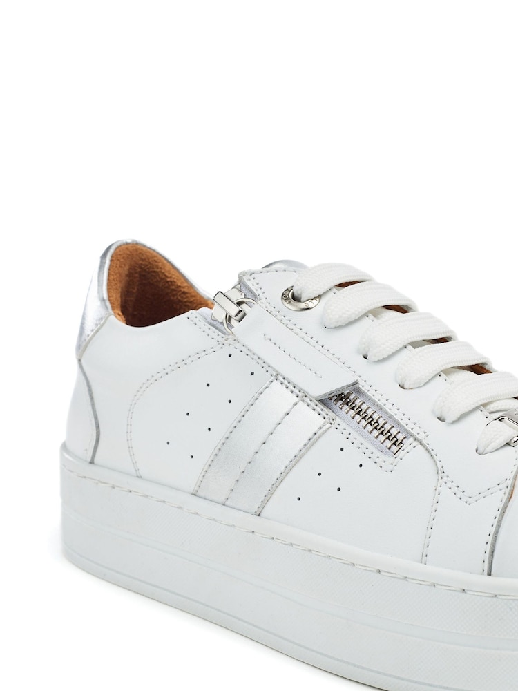 Moda in Pelle Botani Slab Sole White Trainers - Image 4 of 4 Moda in Pelle Botani Slab Sole White Trainers - Image 4 of 4