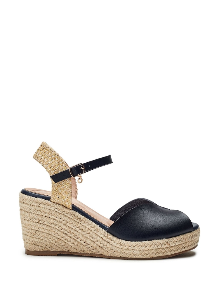 Moda in Pelle Nolaa Peep Toe Comfort Espadrille Wedges - Image 1 of 4