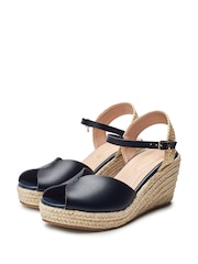 Moda in Pelle Nolaa Peep Toe Comfort Espadrille Wedges - Image 2 of 4