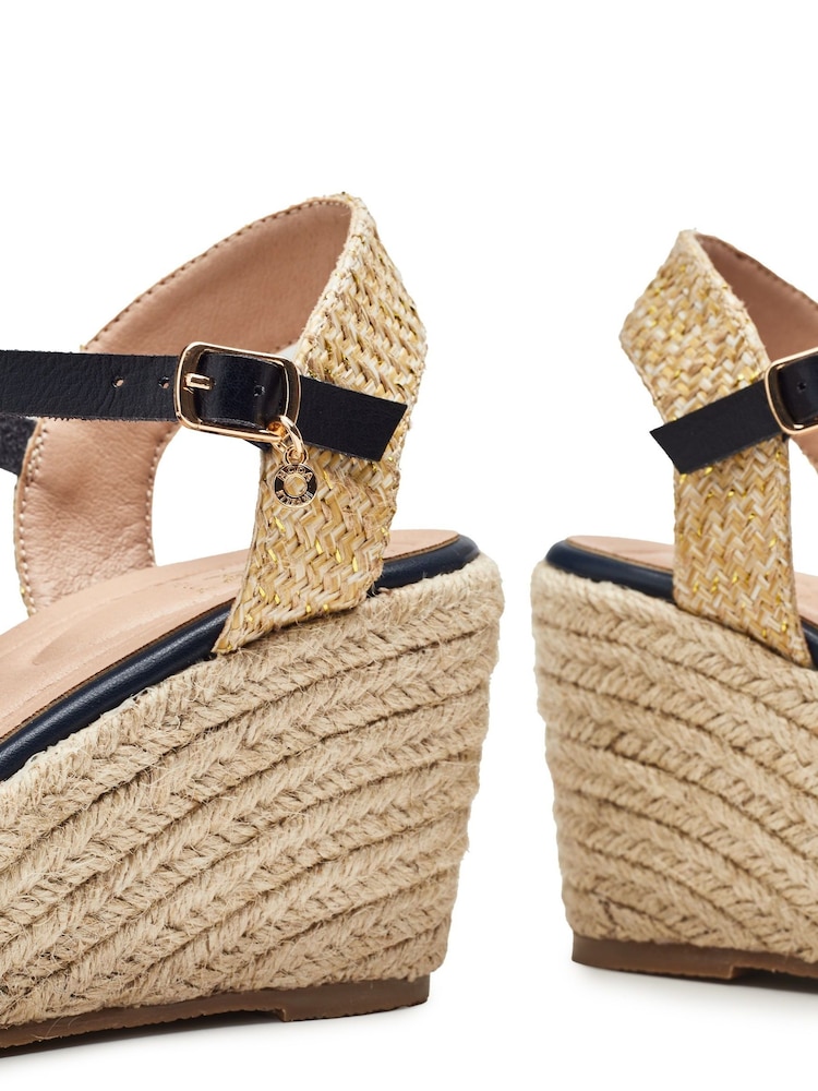 Moda in Pelle Nolaa Peep Toe Comfort Espadrille Wedges - Image 4 of 4