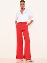 Czerwony - Lipsy Belted Tailored Wide Leg Trousers - Obraz 2 z 4