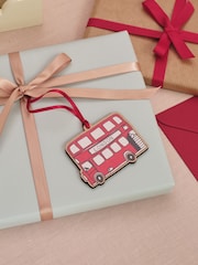 Victoria Eggs Set of 6 Red London Christmas Wooden Decorations - Image 5 of 6