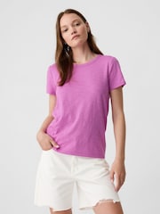 Gap Pink Cotton Short Sleeve Crew Neck T-Shirt - Image 1 of 4