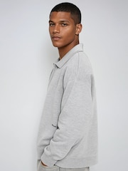 Religion Grey Uk Collared Cropped 1/2 Zip Sweatshirt - Image 3 of 4