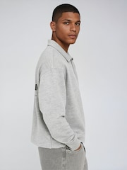 Religion Grey Uk Collared Cropped 1/2 Zip Sweatshirt - Image 4 of 4