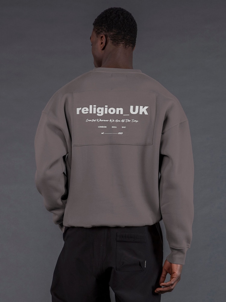 Religion Green UK Sweat Top - Image 4 of 4