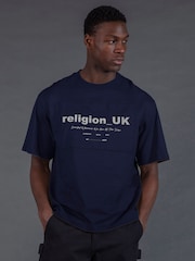 Religion Blue UK T-Shirt - Image 1 of 4
