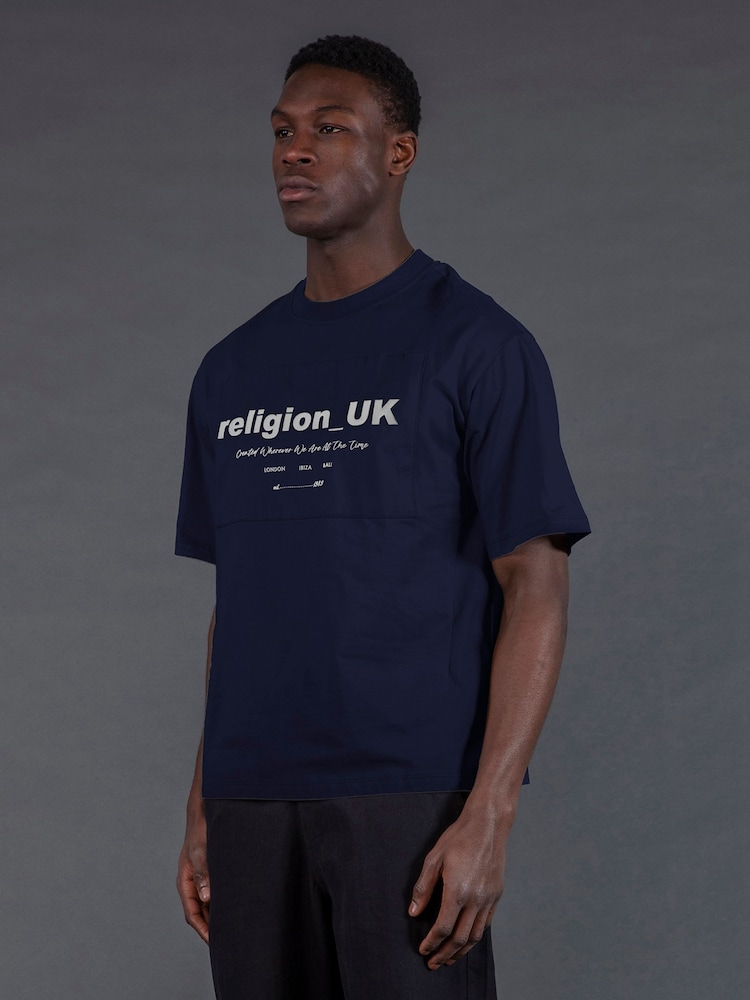 Religion Blue UK T-Shirt - Image 2 of 4 Religion Blue UK T-Shirt - Image 2 of 4