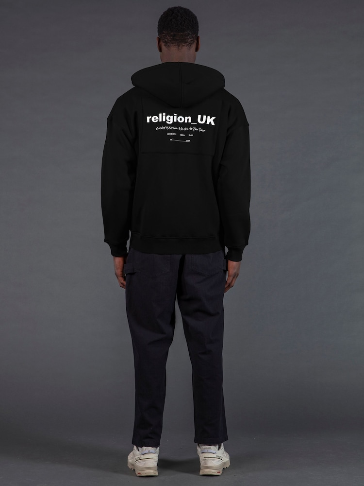 Religion Black UK Zip-Up Hoodie - Image 2 of 4