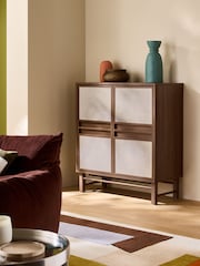 MADE.COM Dark Wood Effect Almelo Tall Large Sideboard - Image 1 of 6