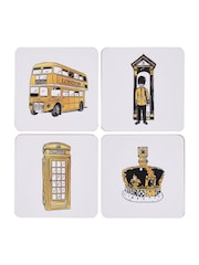 Victoria Eggs Set of 8 Gold and Black London Icons Coasters - Image 3 of 4