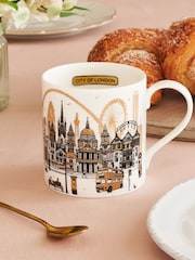 Victoria Eggs Set of 2 Gold and Black Quintessentially London Mugs - Image 2 of 6