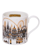 Victoria Eggs Set of 2 Gold and Black Quintessentially London Mugs - Image 4 of 6