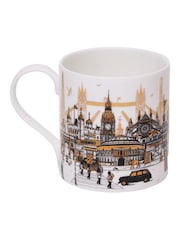 Victoria Eggs Set of 2 Gold and Black Quintessentially London Mugs - Image 6 of 6