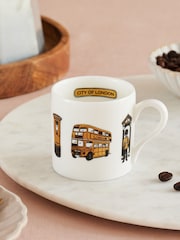 Victoria Eggs Set of 2 Gold and Black City of London Espresso Cups - Image 2 of 6