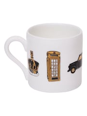 Victoria Eggs Set of 2 Gold and Black City of London Espresso Cups - Image 5 of 6