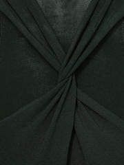 Reiss Dark Green Vivienne Cut-Out Knitted Maxi Dress - Image 7 of 7