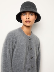 Reiss Grey Felicity Felted-Wool Bucket Hat - Image 2 of 5