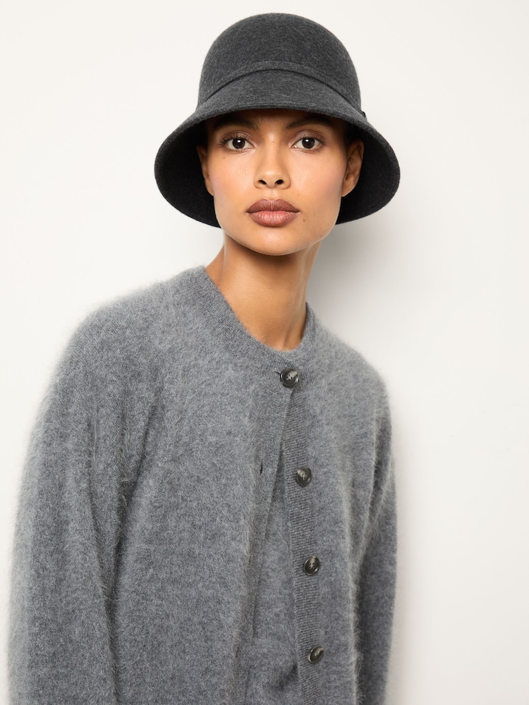 Reiss Grey Felicity Felted-Wool Bucket Hat - Image 2 of 5
