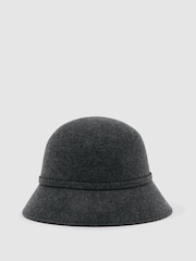 Reiss Grey Felicity Felted-Wool Bucket Hat - Image 4 of 5