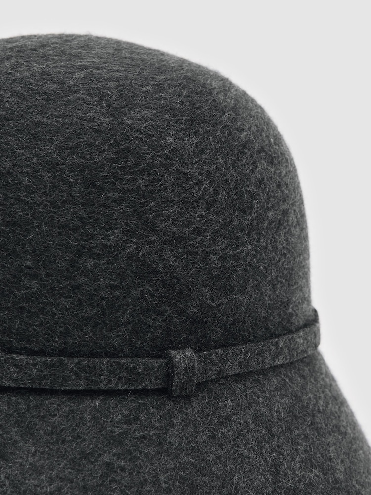 Reiss Grey Felicity Felted-Wool Bucket Hat - Image 5 of 5