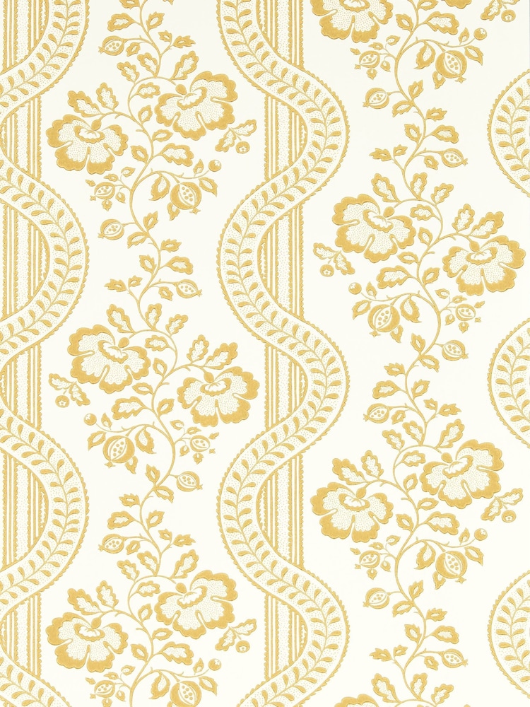 Sanderson Yellow Aubrey A4 Wallpaper Sample - Image 1 of 1