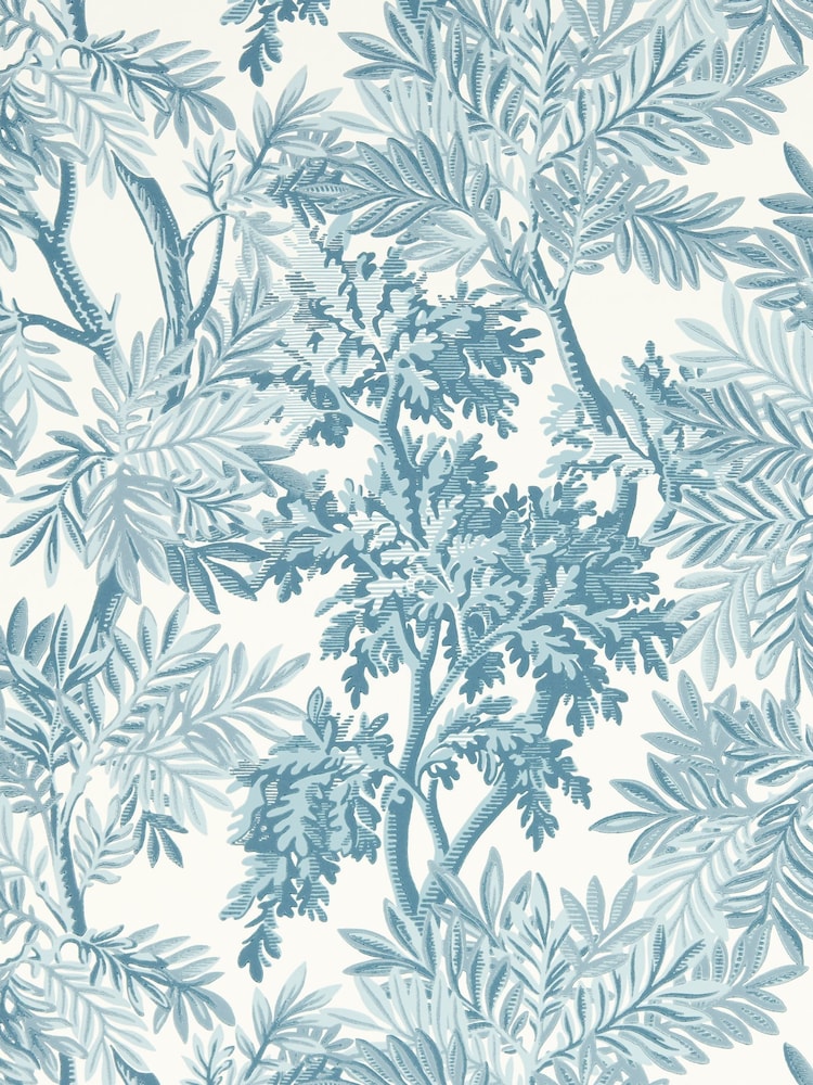 Sanderson Blue Tapestry Trees A4 Wallpaper Sample - Image 1 of 1 Sanderson Blue Tapestry Trees A4 Wallpaper Sample - Image 1 of 1