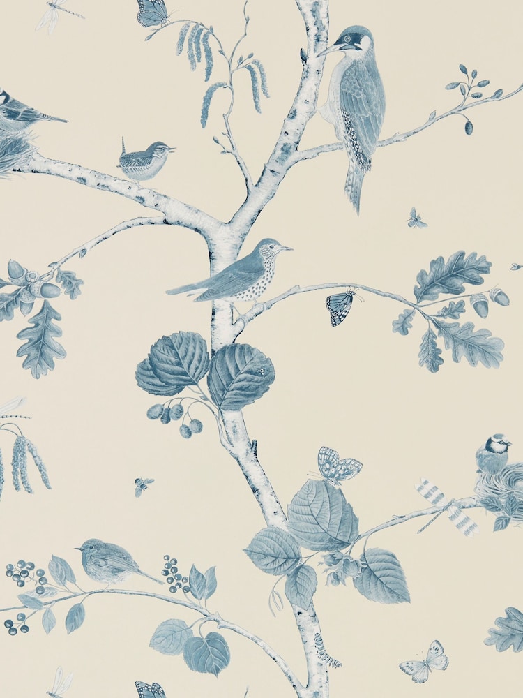 Sanderson Natural Woodland Chorus A4 Wallpaper Sample - Image 1 of 1