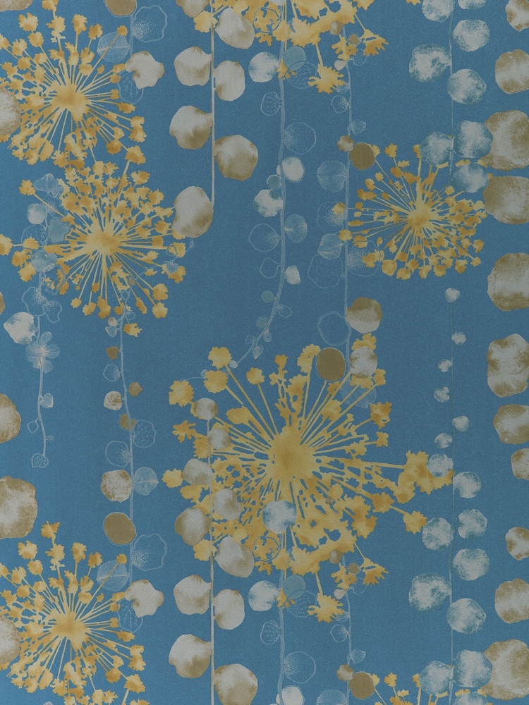 Harlequin Blue Moku Wide Width Purity Edit A4 Wallpaper Sample - Image 1 of 1