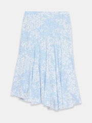 Mint Velvet Blue Floral Print Skirt - Image 7 of 8