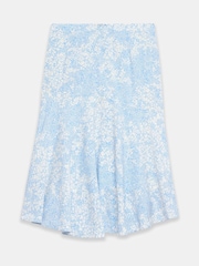 Mint Velvet Blue Floral Print Skirt - Image 8 of 8
