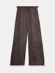 Mint Velvet Brown Side Stripe Wide Trousers - Image 7 of 8