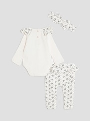 River Island Baby Girls Bow Print Bodysuit Set - Bild 2 von 4