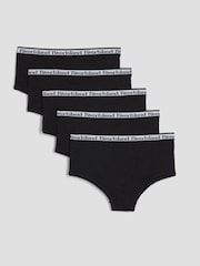 River Island Black Girls Hipster Briefs 5 Pack - Image 1 of 3