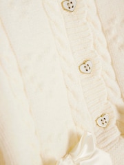 River Island Cream Baby Girls Peplum Cardigan - Image 5 of 5