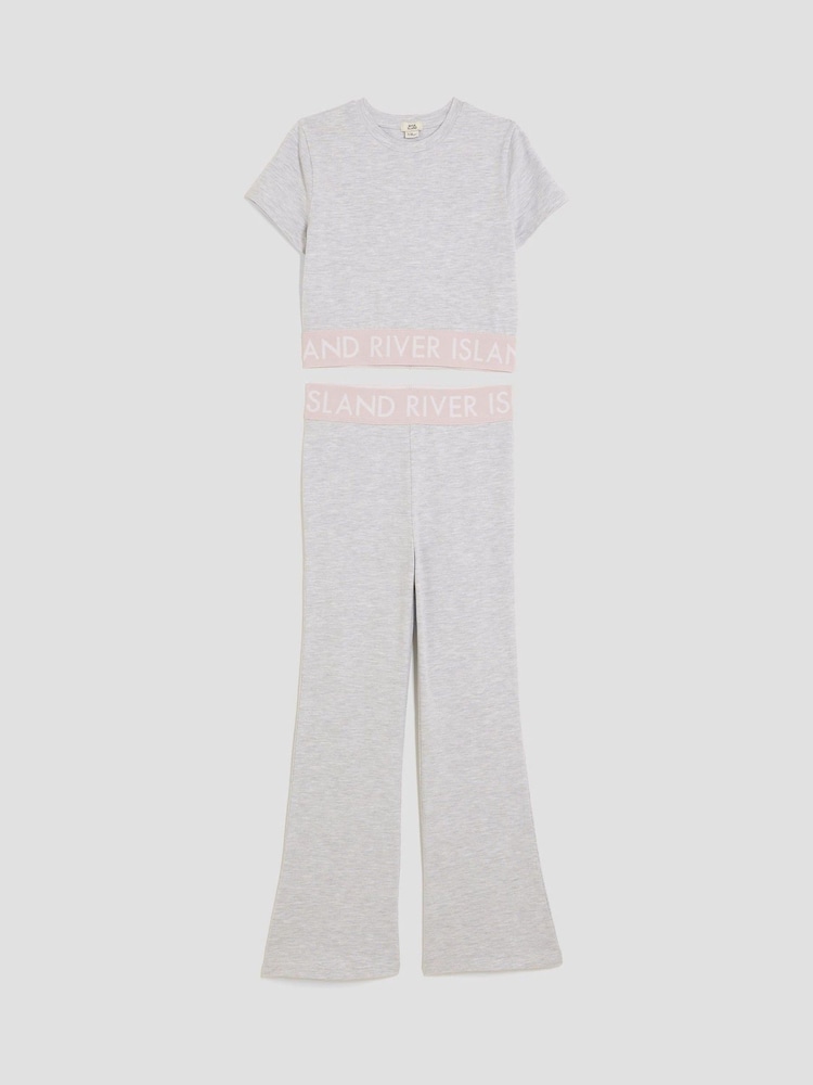 River Island Grey Girls Kickflare Set - Image 2 of 4