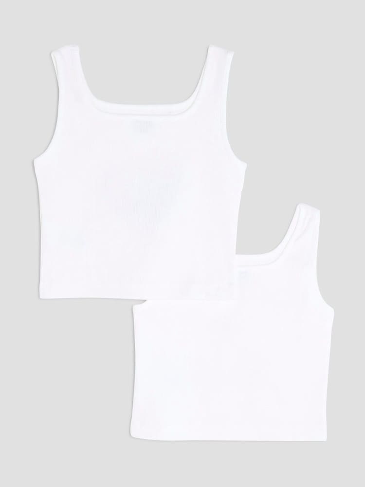 River Island White Girls Cherry and Bow Tank Top - Image 2 of 4