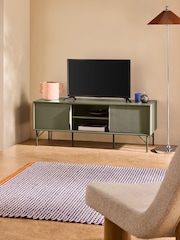 MADE.COM Green Elian Up to 50 Inch Sliding Door TV Unit - Image 2 of 5