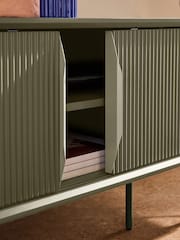 MADE.COM Green Elian Up to 50 Inch Sliding Door TV Unit - Image 4 of 5