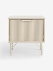 MADE.COM Ecru White Elian 1 Drawer Bedside Table - Image 1 of 2