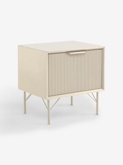 MADE.COM Ecru White Elian 1 Drawer Bedside Table - Image 2 of 2