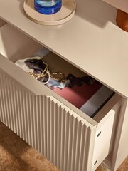 MADE.COM Ecru White Elian 1 Drawer Bedside Table - Image 3 of 5