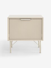 MADE.COM Ecru White Elian 1 Drawer Bedside Table - Image 5 of 5