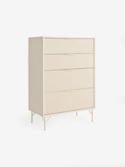 MADE.COM Ecru White Elian 4 Drawer Chest - Image 4 of 6