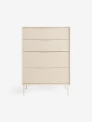 MADE.COM Ecru White Elian 4 Drawer Chest - Image 5 of 6