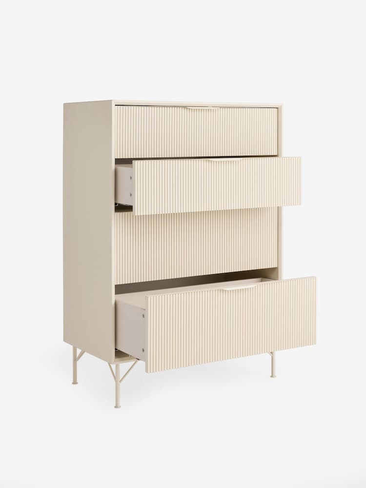MADE.COM Ecru White Elian 4 Drawer Chest - Image 6 of 6