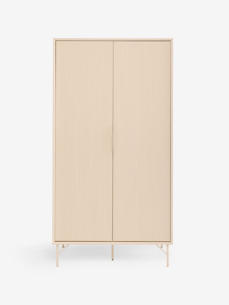 MADE.COM Ecru White Elian Double Wardrobe - Image 1 of 2