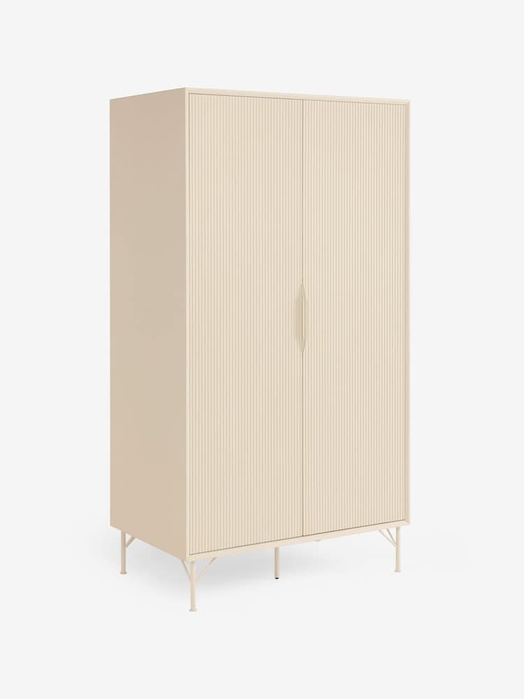 MADE.COM Ecru White Elian Double Wardrobe - Image 5 of 5